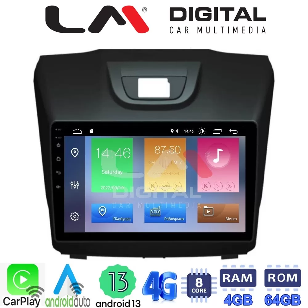 LM Digital - LM ZC8435 GPS Οθόνη OEM Multimedia Αυτοκινήτου για ISUZU DMAX 2012 (CarPlay/AndroidAuto/BT/GPS/W