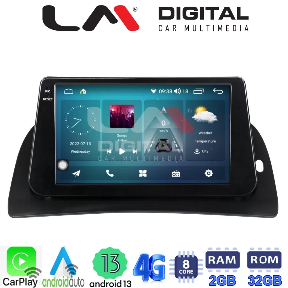 LM Digital - LM ZR8707 GPS Οθόνη OEM Multimedia Αυτοκινήτου για Renault Kangoo 2011  2021 (CarPlay/AndroidAut
