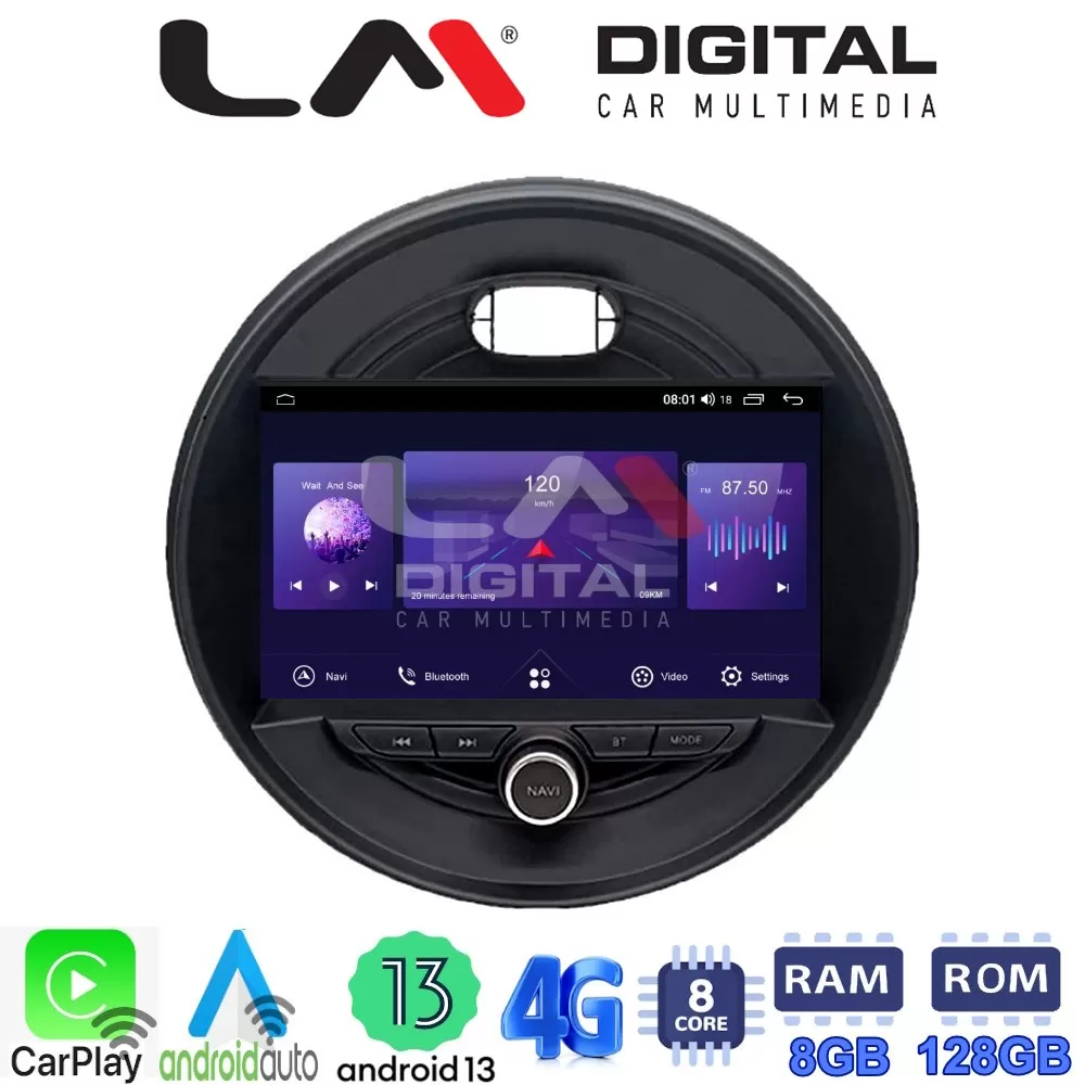 LM Digital - LM ZT8845 GPS Οθόνη OEM Multimedia Αυτοκινήτου για Mini Cooper & Clubman 2015 (CarPlay/AndroidAu