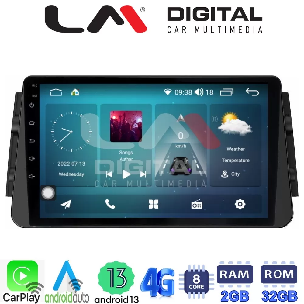 LM Digital - LM ZR8714 GPS Οθόνη OEM Multimedia Αυτοκινήτου για Nissan Micra (K14) 2017 (CarPlay/AndroidAuto/