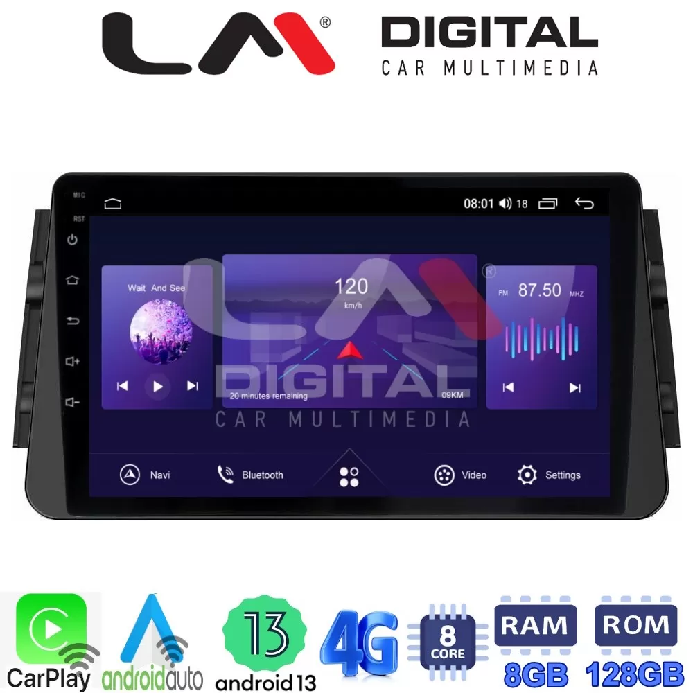LM Digital - LM ZT8714 GPS Οθόνη OEM Multimedia Αυτοκινήτου για Nissan Micra (K14) 2017 (CarPlay/AndroidAuto/
