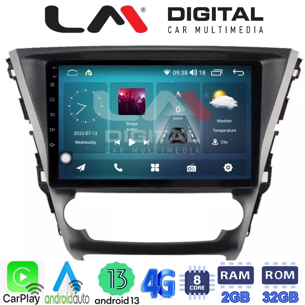 LM Digital - LM ZR8228 GPS Οθόνη OEM Multimedia Αυτοκινήτου για Toyota Avensis 2016  2018 (CarPlay/AndroidAut