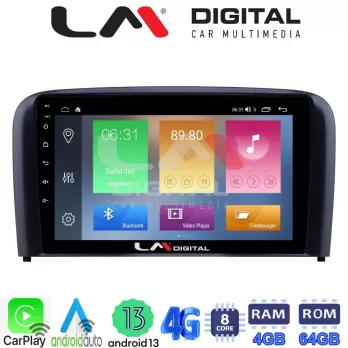 LM Digital - LM ZC8393 GPS Οθόνη OEM Multimedia Αυτοκινήτου για Volvo S80 2004  2006 (CarPlay/AndroidAuto/BT/