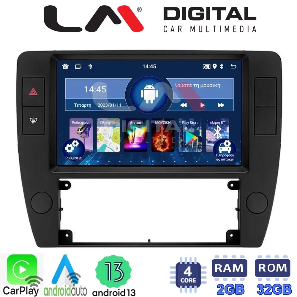 LM Digital - LM ZN4501 GPS Οθόνη OEM Multimedia Αυτοκινήτου για VW Passat 2000  2005 (CarPlay/AndroidAuto/BT/