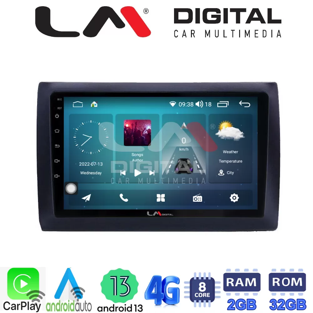LM Digital - LM ZR8466 GPS Οθόνη OEM Multimedia Αυτοκινήτου για Fiat Stilo 2001  2007 (CarPlay/AndroidAuto/BT