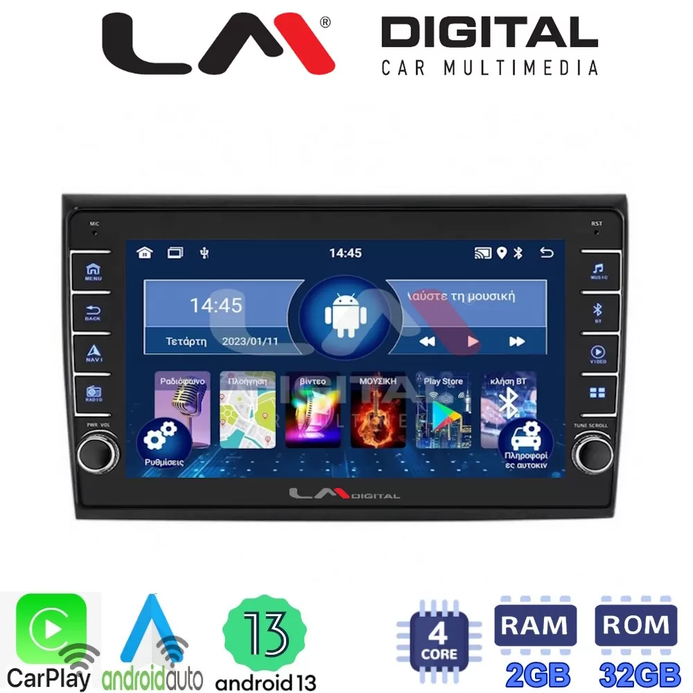 LM Digital - LM ZG4250 GPS Οθόνη OEM Multimedia Αυτοκινήτου για Fiat Bravo 2007 (CarPlay/AndroidAuto/BT/GPS/W