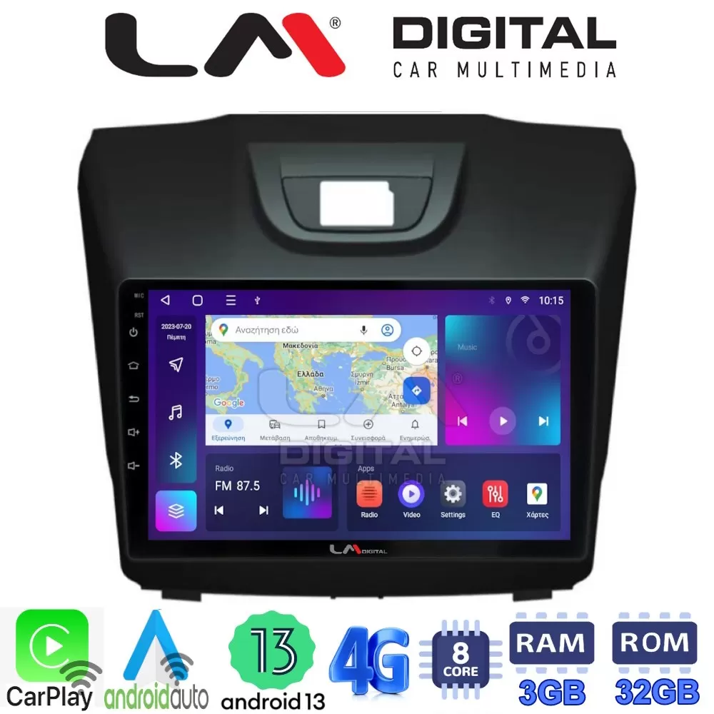 LM Digital - LM ZE8435 GPS Οθόνη OEM Multimedia Αυτοκινήτου για ISUZU DMAX 2012 (CarPlay/AndroidAuto/BT/GPS/W