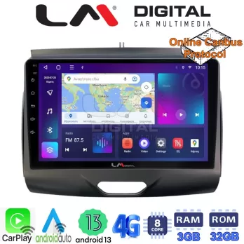 LM Digital - LM ZE8576A GPS Οθόνη OEM Multimedia Αυτοκινήτου για Ford Ranger 2015  2020 (CarPlay/AndroidAuto/