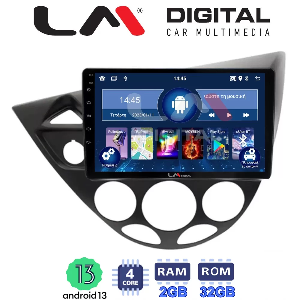 LM Digital - LM ZL4236 GPS Οθόνη OEM Multimedia Αυτοκινήτου για Ford Focus 1998  2004 (BT/GPS/WIFI/GPRS)
