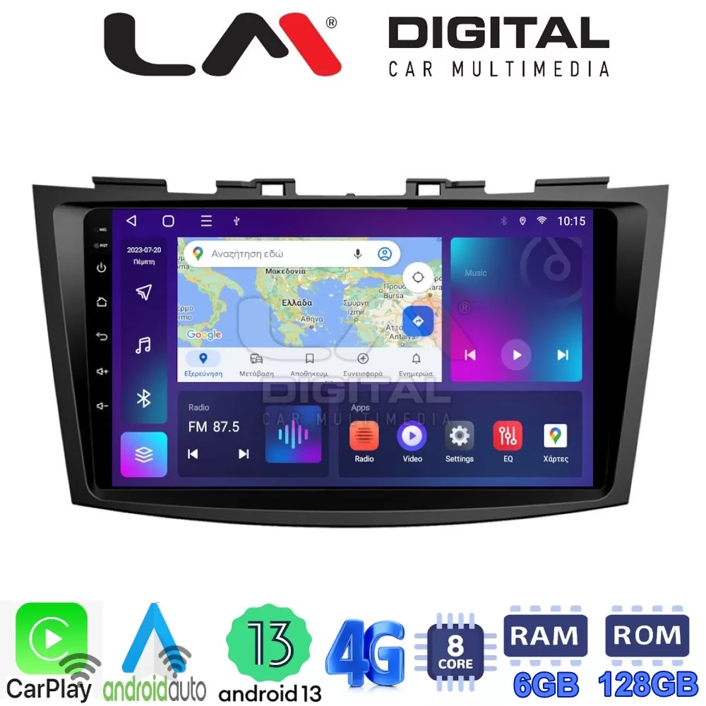 LM Digital - LM ZD8179 GPS Οθόνη OEM Multimedia Αυτοκινήτου για SUZUKI SWIFT 20112016 (CarPlay/AndroidAuto/BT