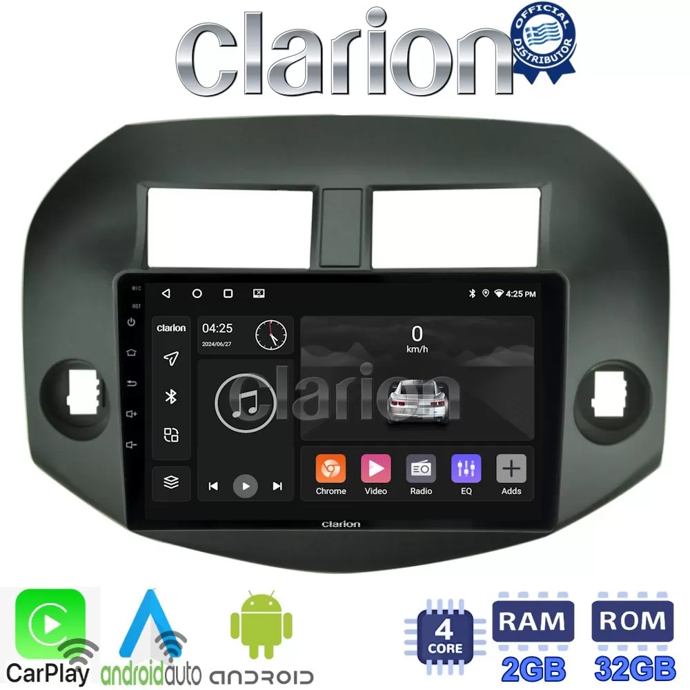 CLARION GL31018B Οθόνη OEM Multimedia Αυτοκινήτου για Toyota Rav4 2007  2012 (CarPlay/AndroidAuto/BT/GPS/WIFI