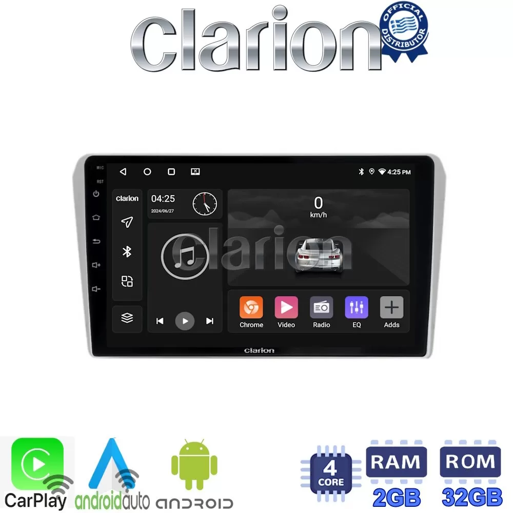 CLARION GL31025 Οθόνη OEM Multimedia Αυτοκινήτου για Toyota Avensis 20032008 (CarPlay/AndroidAuto/BT/GPS/WIFI