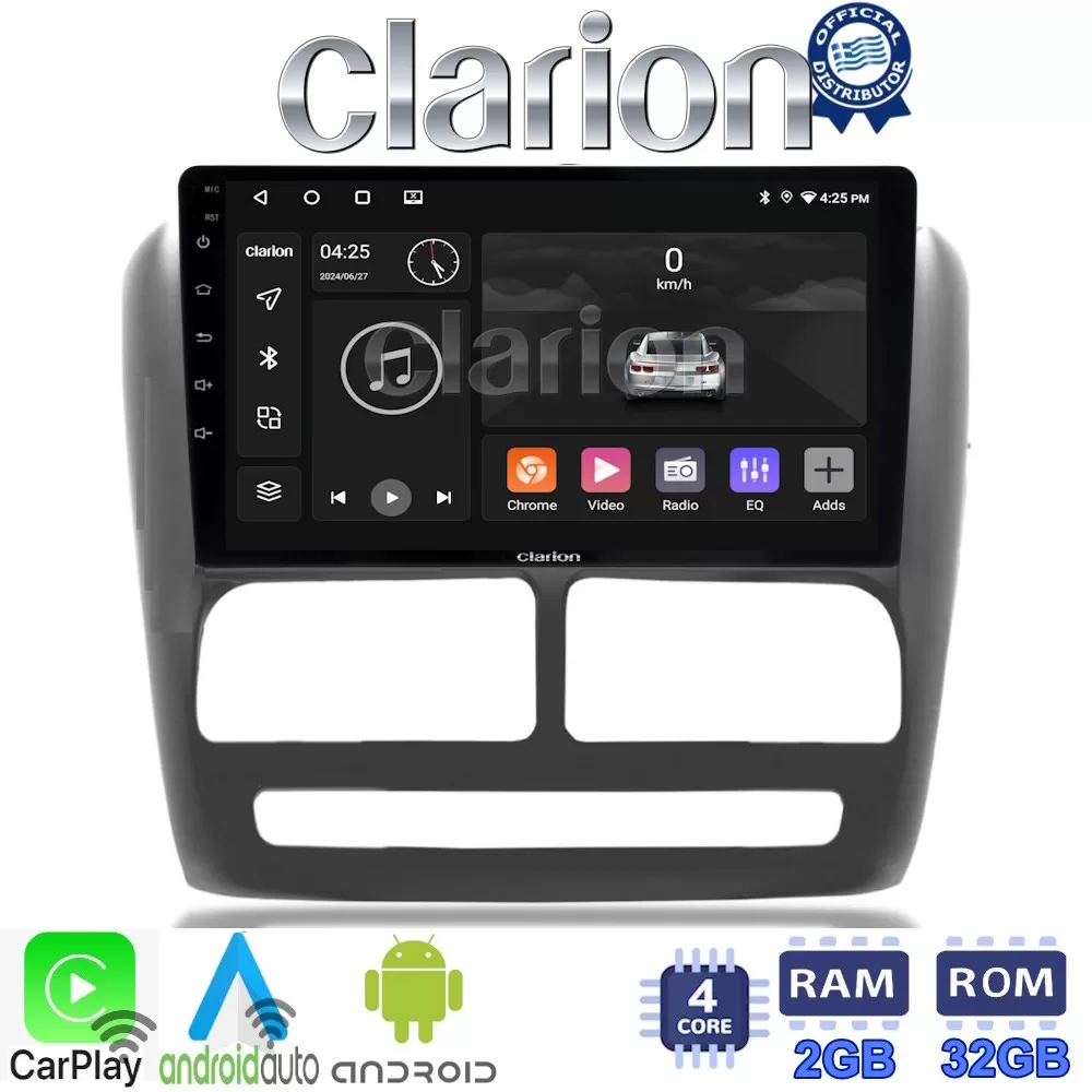 CLARION GL31211 Οθόνη OEM Multimedia Αυτοκινήτου για Fiat Doblo '10-'15 & Opel Combo'10-'15 (CarPlay/AndroidA