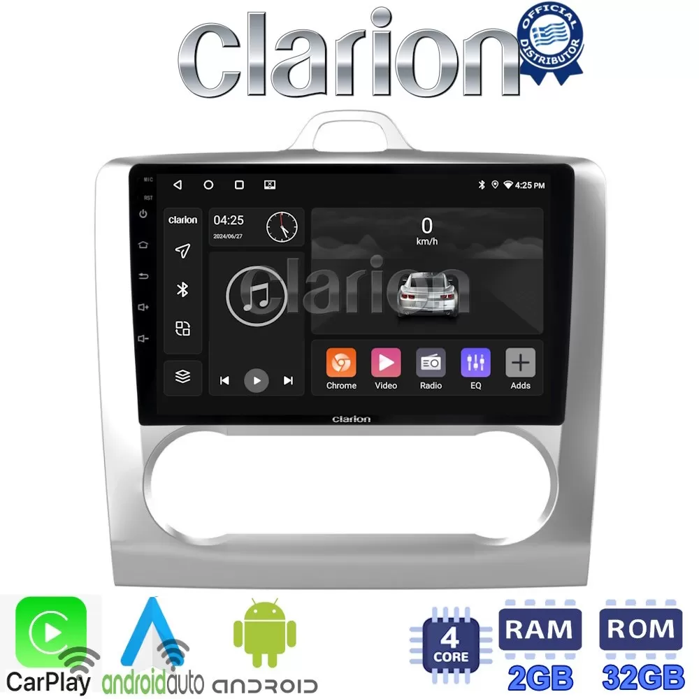CLARION GL31328 Οθόνη OEM Multimedia Αυτοκινήτου για FORD FOCUS 20042012 (CarPlay/AndroidAuto/BT/GPS/WIFI/GPR