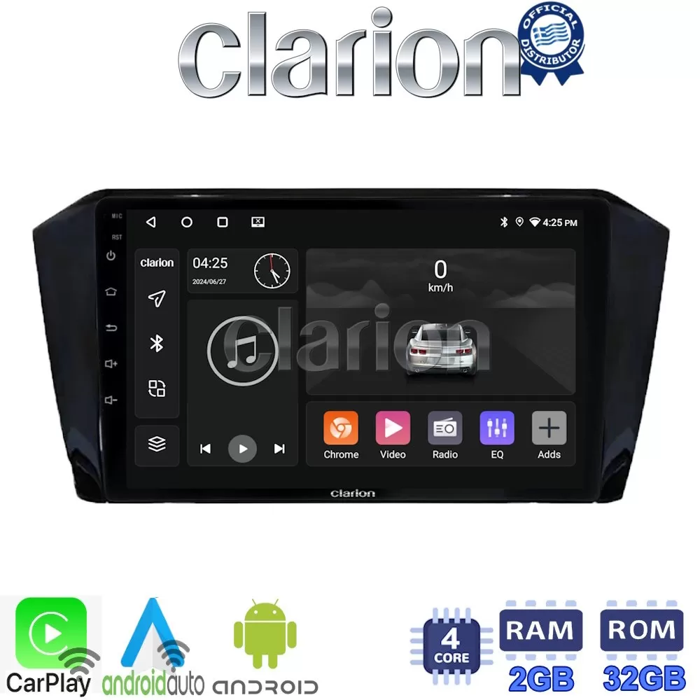 CLARION GL31519 Οθόνη OEM Multimedia Αυτοκινήτου για VW PASSAT 2015 (CarPlay/AndroidAuto/BT/GPS/WIFI/GPRS)