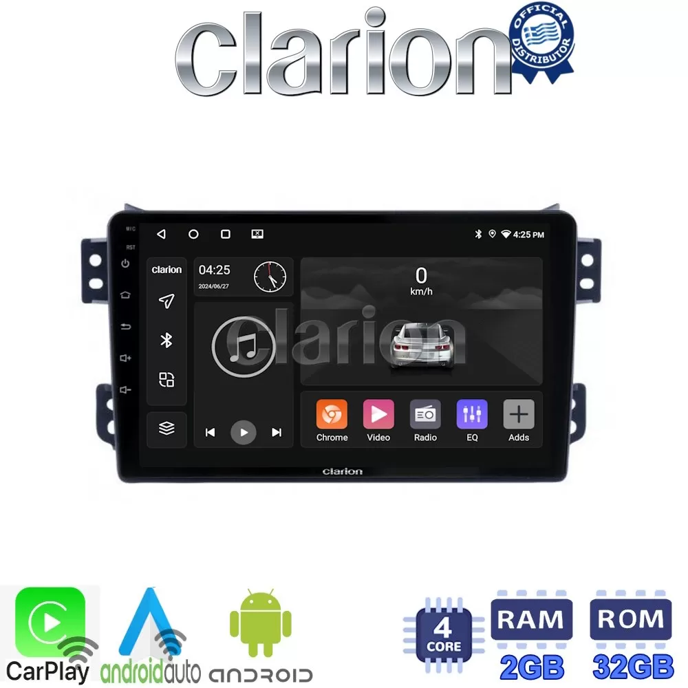 CLARION GL31540 Οθόνη OEM Multimedia Αυτοκινήτου για OPEL AGILA - SUZUKI ALTO 2008 (CarPlay/AndroidAuto/BT/GP
