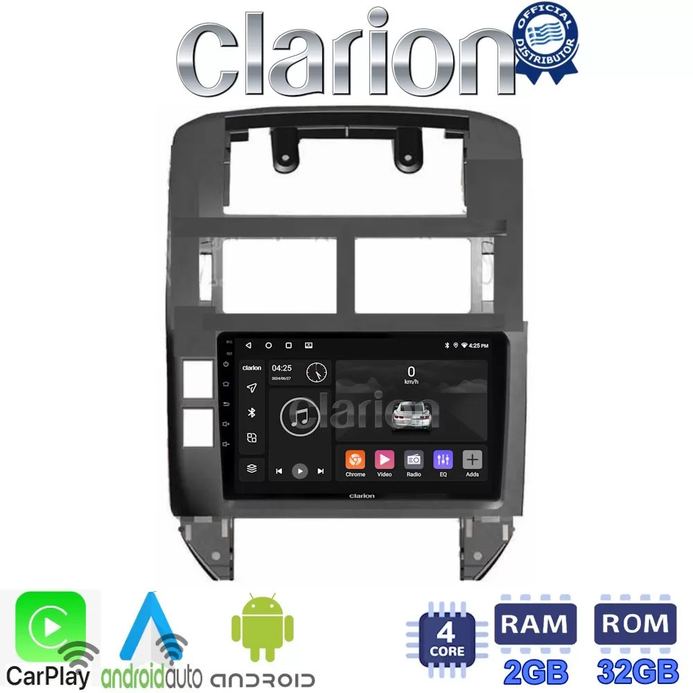 CLARION GL31582 Οθόνη OEM Multimedia Αυτοκινήτου για VW POLO 20022010 (CarPlay/AndroidAuto/BT/GPS/WIFI/GPRS)