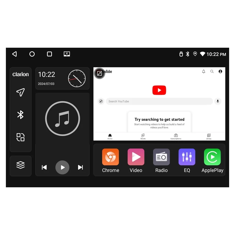 Clarion GL700 Lite Series 8Core Android11 6+128GB Navigation Multimedia Tablet 9" Με Carplay & Android Auto
