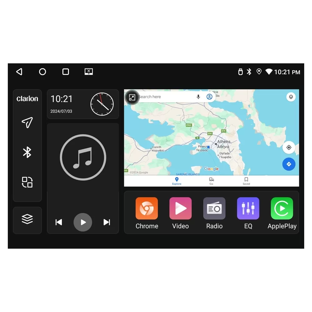 Clarion GL700 Lite Series 8Core Android11 6+128GB Navigation Multimedia Tablet 9" Με Carplay & Android Auto