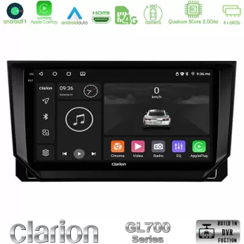 Clarion GL700 Series 8Core Android11 4+64GB Seat Arona/Ibiza Navigation Multimedia Tablet 9" Με Carplay & Android Auto