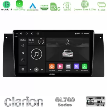 Clarion GL700 Series 8Core Android13 4+64GB BMW 5 Series (E39) / X5 (E53) Navigation Multimedia Tablet 9" Με Carplay & Android A