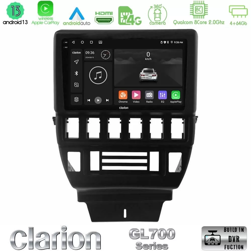 Clarion GL700 Series 8Core Android13 4+64GB Lada Niva Navigation Multimedia Tablet 9" Με Carplay & Android Auto