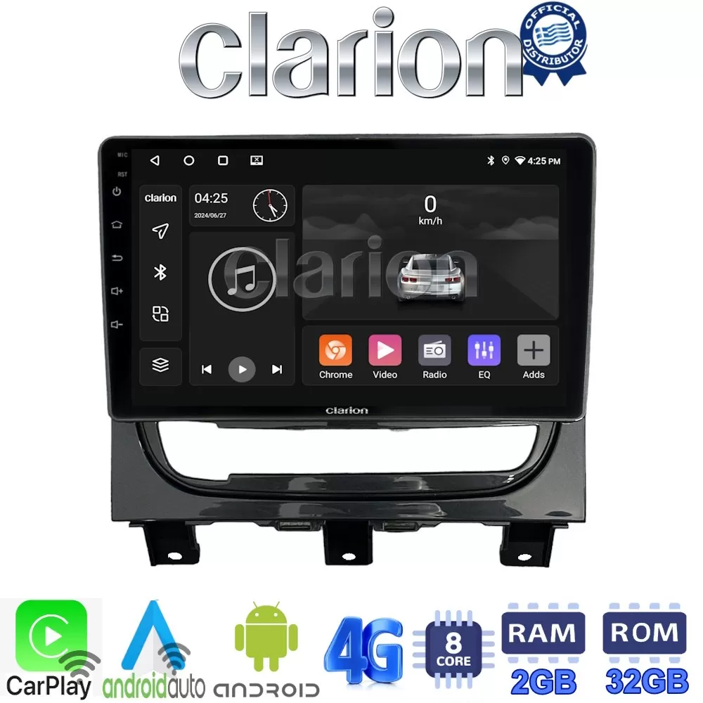 CLARION GL71257 Οθόνη OEM Multimedia Αυτοκινήτου για Fiat Strada 2012  2020 (CarPlay/AndroidAuto/BT/GPS/WIFI/