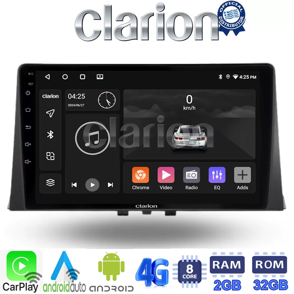 CLARION GL71330 Οθόνη OEM Multimedia Αυτοκινήτου για CITROEN BERLINGO - PEUGEOT PARTNER 2019 (CarPlay/Android