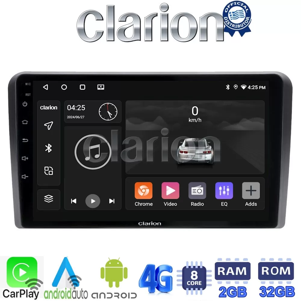 CLARION GL71407 Οθόνη OEM Multimedia Αυτοκινήτου για ΗΥ Η1 2006 (CarPlay/AndroidAuto/BT/GPS/WIFI/GPRS)