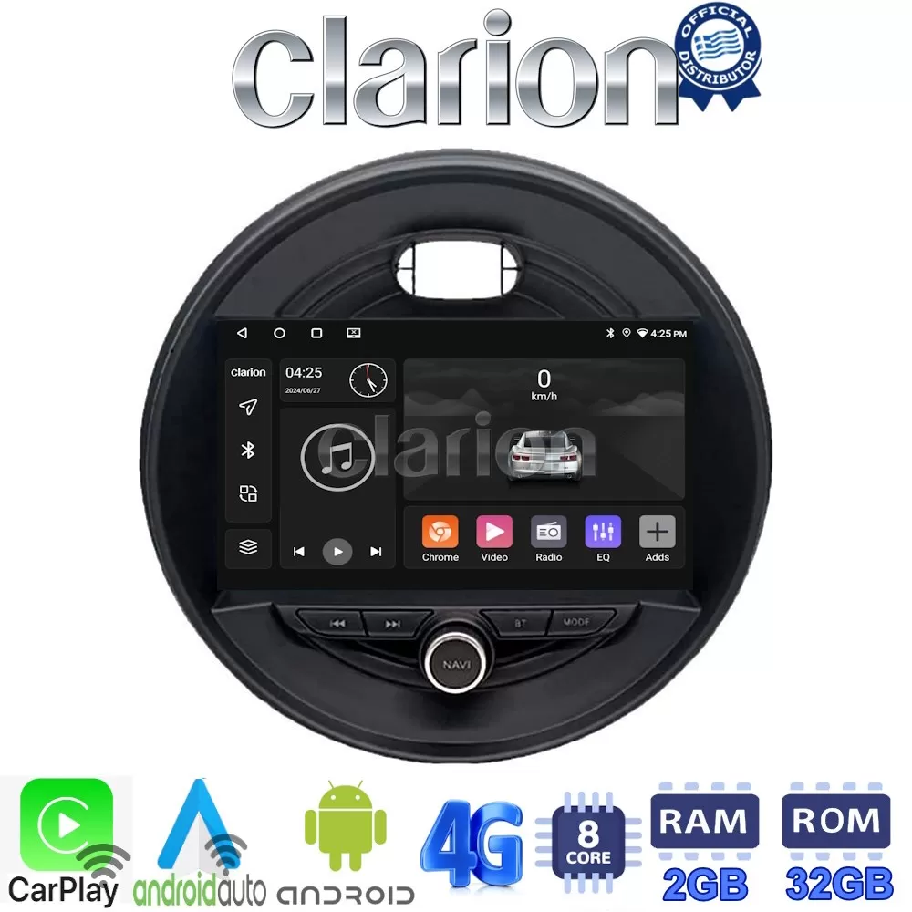 CLARION GL71845 Οθόνη OEM Multimedia Αυτοκινήτου για Mini Cooper & Clubman 2015 (CarPlay/AndroidAuto/BT/GPS/W