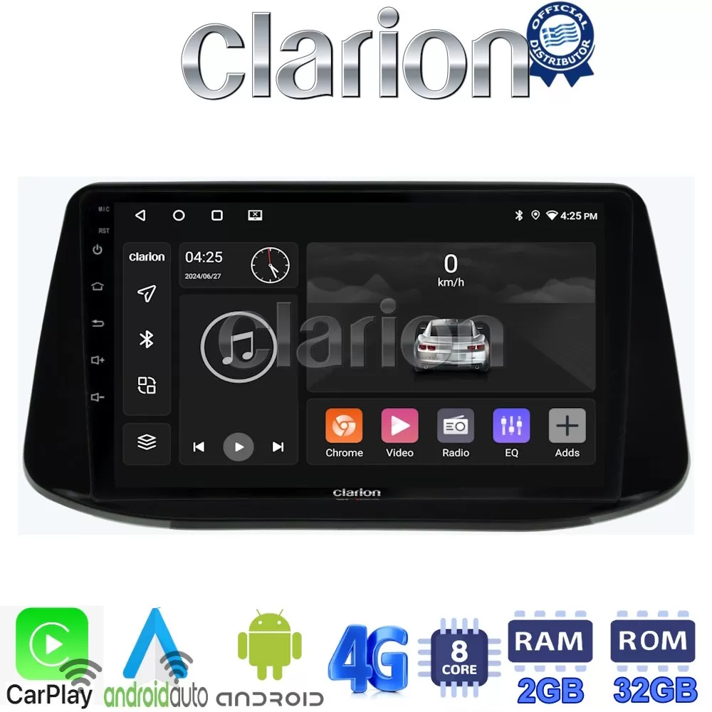 CLARION GL71960 Οθόνη OEM Multimedia Αυτοκινήτου για Hyundai i30 2018 (CarPlay/AndroidAuto/BT/GPS/WIFI/GPRS)