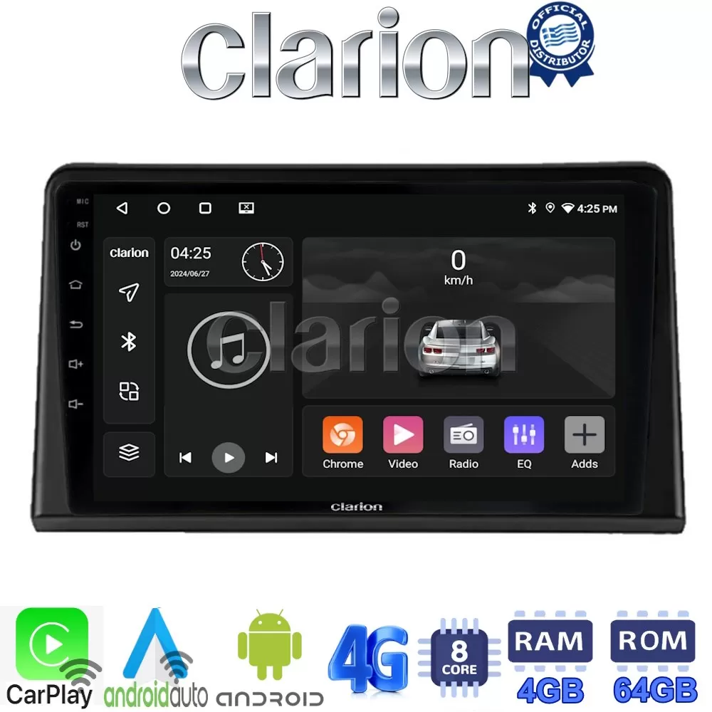 CLARION GL72326 Οθόνη OEM Multimedia Αυτοκινήτου για Renault Express 2023  (CarPlay/AndroidAuto/BT/GPS/WIFI/G