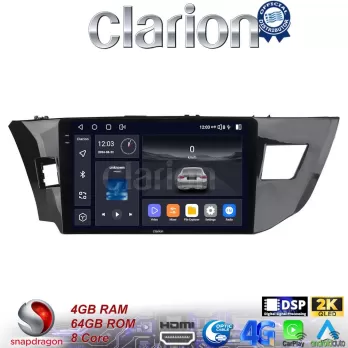 CLARION GL74126 Οθόνη OEM Multimedia Αυτοκινήτου για TOYOTA COROLLA 20132016 (CarPlay/AndroidAuto/BT/GPS/WIFI