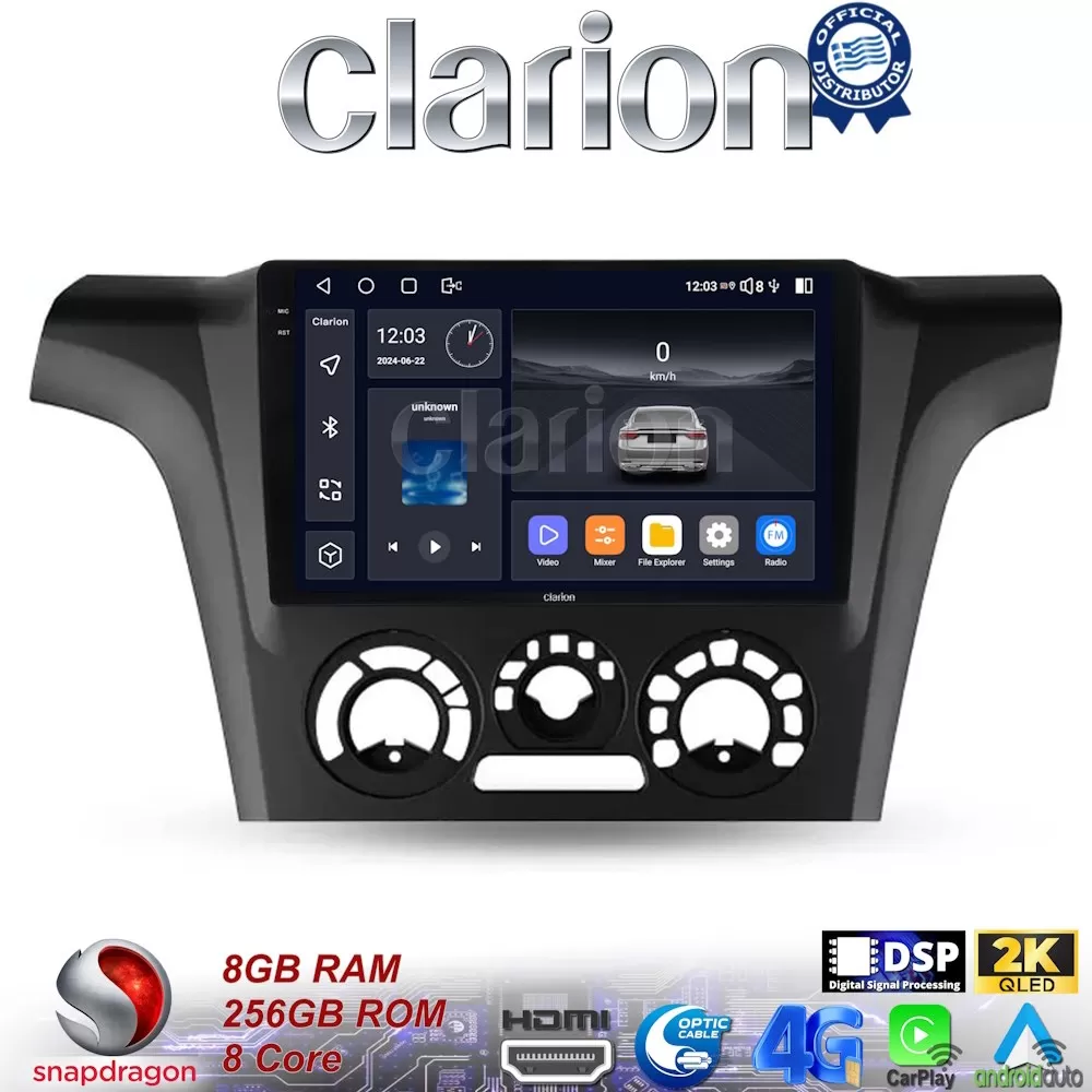 CLARION GL75302 Οθόνη OEM Multimedia Αυτοκινήτου για MITSUBISHI OUTLANDER 2001  2006 (CarPlay/AndroidAuto/BT/