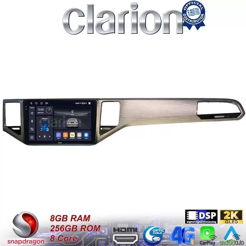 CLARION GL75586 Οθόνη OEM Multimedia Αυτοκινήτου για VW GOLF SPORTWAN 13  (CarPlay/AndroidAuto/BT/GPS/WIFI/GP