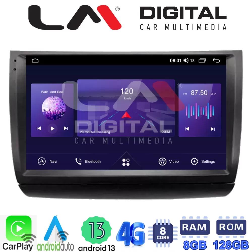 LM Digital - LM ZT8481 GPS Οθόνη OEM Multimedia Αυτοκινήτου για Toyota Prius 2002  2009 (CarPlay/AndroidAuto/