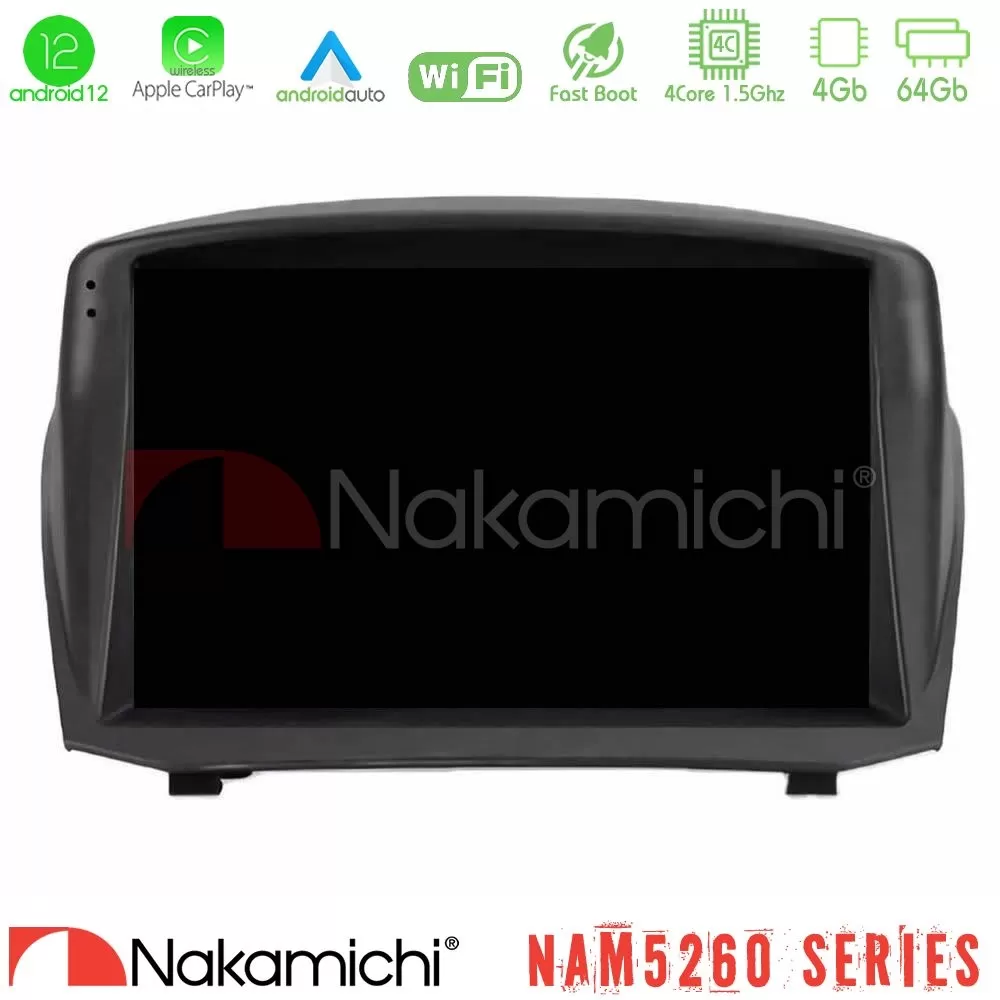 Nakamichi NAM5260 Series 4Core Android12 4+64GB Ford Fiesta 2008-2012 Navigation Multimedia Tablet 9" (Oem Style) Με Carplay & A