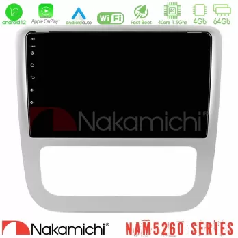 Nakamichi NAM5260 Series 4Core Android12 4+64GB VW Scirocco 2008-2014 Navigation Multimedia Tablet 9" Με Carplay & Android Auto