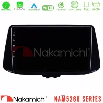 Nakamichi NAM5260 Series 4Core Android12 4+64GB Hyundai i30 Navigation Multimedia Tablet 9" Με Carplay & Android Auto