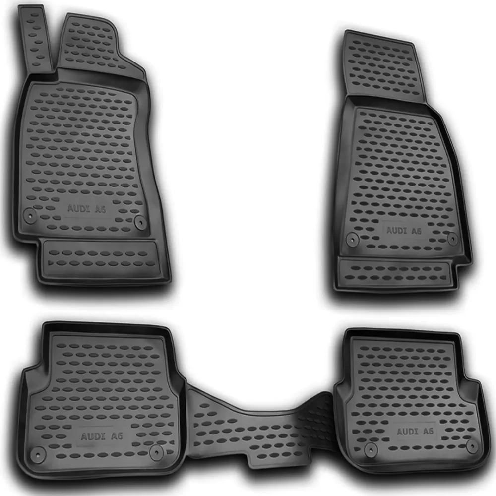 ΜΑΡΚΕ ΠΑΤΑΚΙΑ ΣΕ ΣΚΑΦΗ TPE ΛΑΣΤΙΧΟ ΓΙΑ AUDI A6 2006-2011 ΣΕ ΑΝΘΡΑΚΙ ΣΚΟΥΡΟ ΓΚΡΙ ΧΡΩΜΑ NOVLINE - 4 ΤΕΜ.