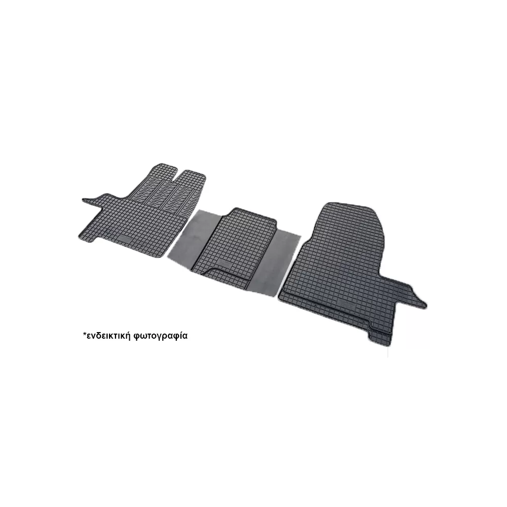 ΜΑΡΚΕ ΠΑΤΑΚΙΑ ΣΕ ΣΚΑΦΗ ΛΑΣΤΙΧΟ ΓΙΑ FORD TRANSIT / CUSTOM TOURNEO / KOMBI 3ΘΕΣΙΟ 2015+ (1Η ΣΕΙΡΑ ΚΑΘΙΣΜΑΤΩΝ) ΣΕ ΜΑΥΡΟ ΧΡΩΜΑ ΜΕ ΚΟ