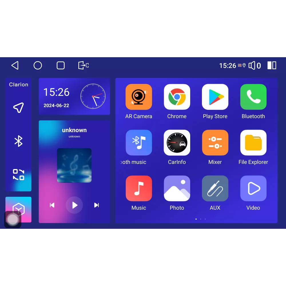 CLARION GL74269 Οθόνη OEM Multimedia Αυτοκινήτου για Hyundai Accent 2006  2012 (CarPlay/AndroidAuto/BT/GPS/WI