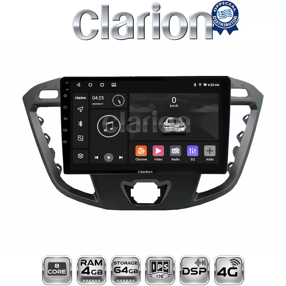 CLARION GL72366 Οθόνη OEM Multimedia Αυτοκινήτου για TRANSIT CUSTOM - TOURNEO CUSTOM 2013 (CarPlay/AndroidAut