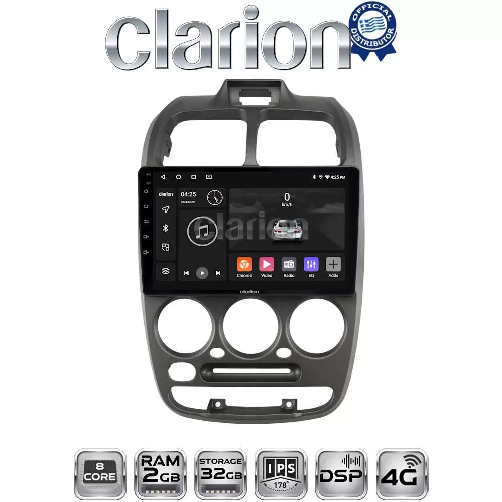CLARION GL71267 Οθόνη OEM Multimedia Αυτοκινήτου για Hyundai Accent 1999  2004 (CarPlay/AndroidAuto/BT/GPS/WI