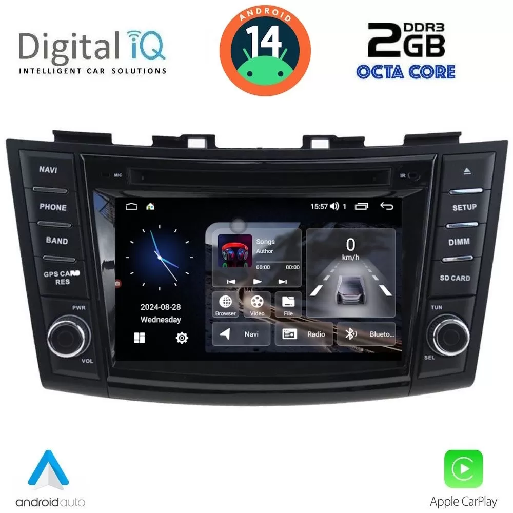 DIGITAL IQ MSF 377_CPA (7" DECK) MULTIMEDIA SYSTEM for SUZUKI SWIFT mod. 2011-2016