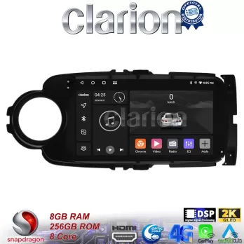CLARION GL75454B Οθόνη OEM Multimedia Αυτοκινήτου για Toyota Yaris 2015  2019 (CarPlay/AndroidAuto/BT/GPS/WIF