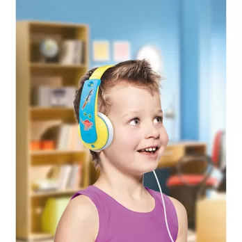 JVC HEADPHONES FOR KIDS YELLOW & LIGHT BLUE HAKD7YNE