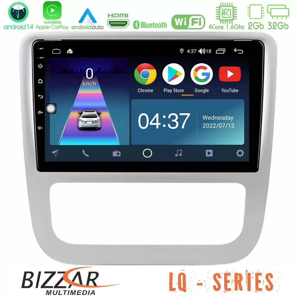 Bizzar LQ Series 4Core Android14 2+32GB VW Scirocco 2008-2014 Navigation Multimedia Tablet 9" Με Carplay & Android Auto