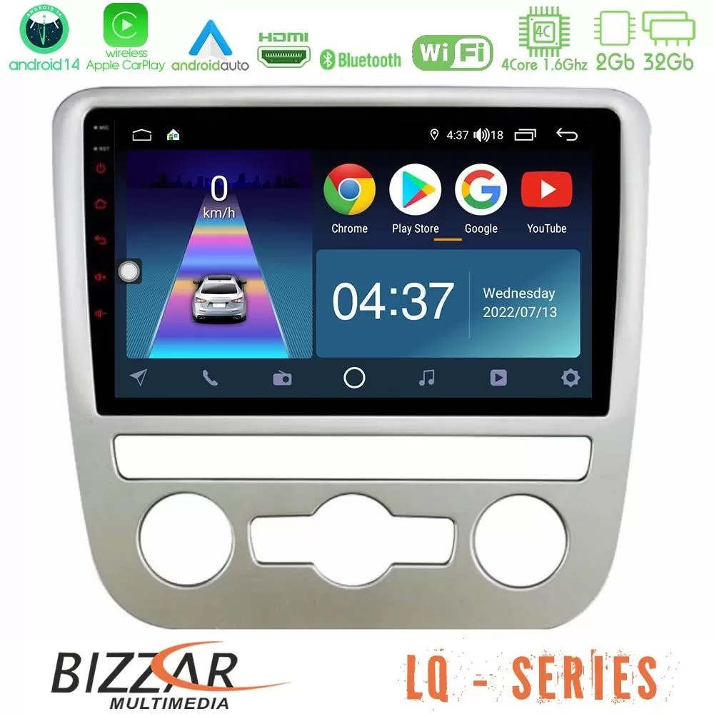 Bizzar LQ Series 4Core Android14 2+32GB VW Scirocco 2008 – 2014 Navigation Multimedia Tablet 9" Με Carplay & Android Auto