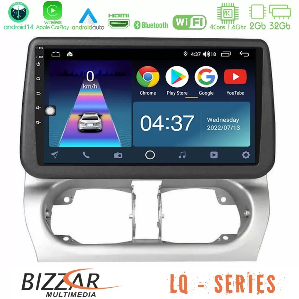 Bizzar LQ Series 4Core Android14 2+32GB Opel Corsa C/Combo C Navigation Multimedia Tablet 9″ Με Carplay & Android Auto